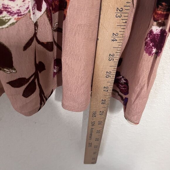 Oddi Womens Tunic Size Small Floral Boho NWT Pink Square Neck Bell Sleeve - Picture 7 of 10